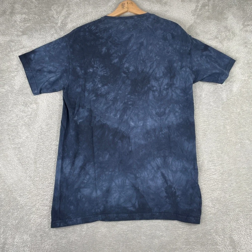 The Mountain Wolf Shirt Mens Large Blue Three Wolf Moon Tie Dye Graphic Tee - Picture 5 of 8